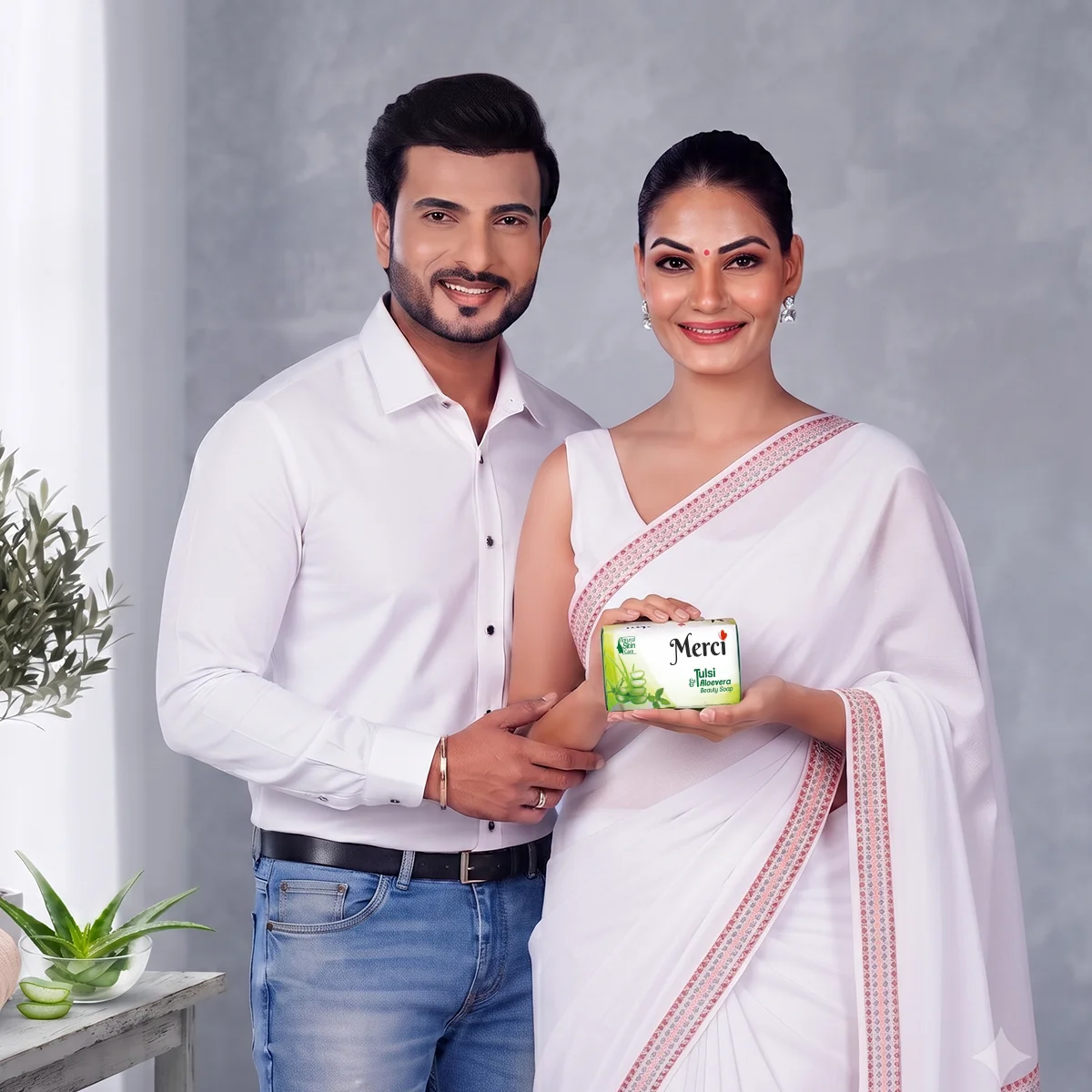 Merci Tulsi Aloevera Soap